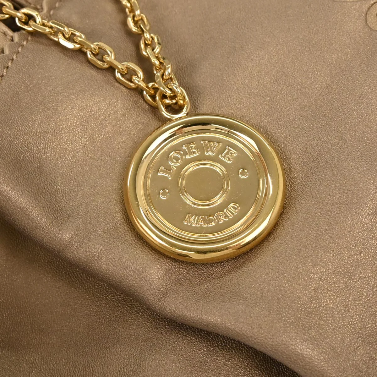 Loewe Gold Lambskin Nappa Aire Handbag - Image 6