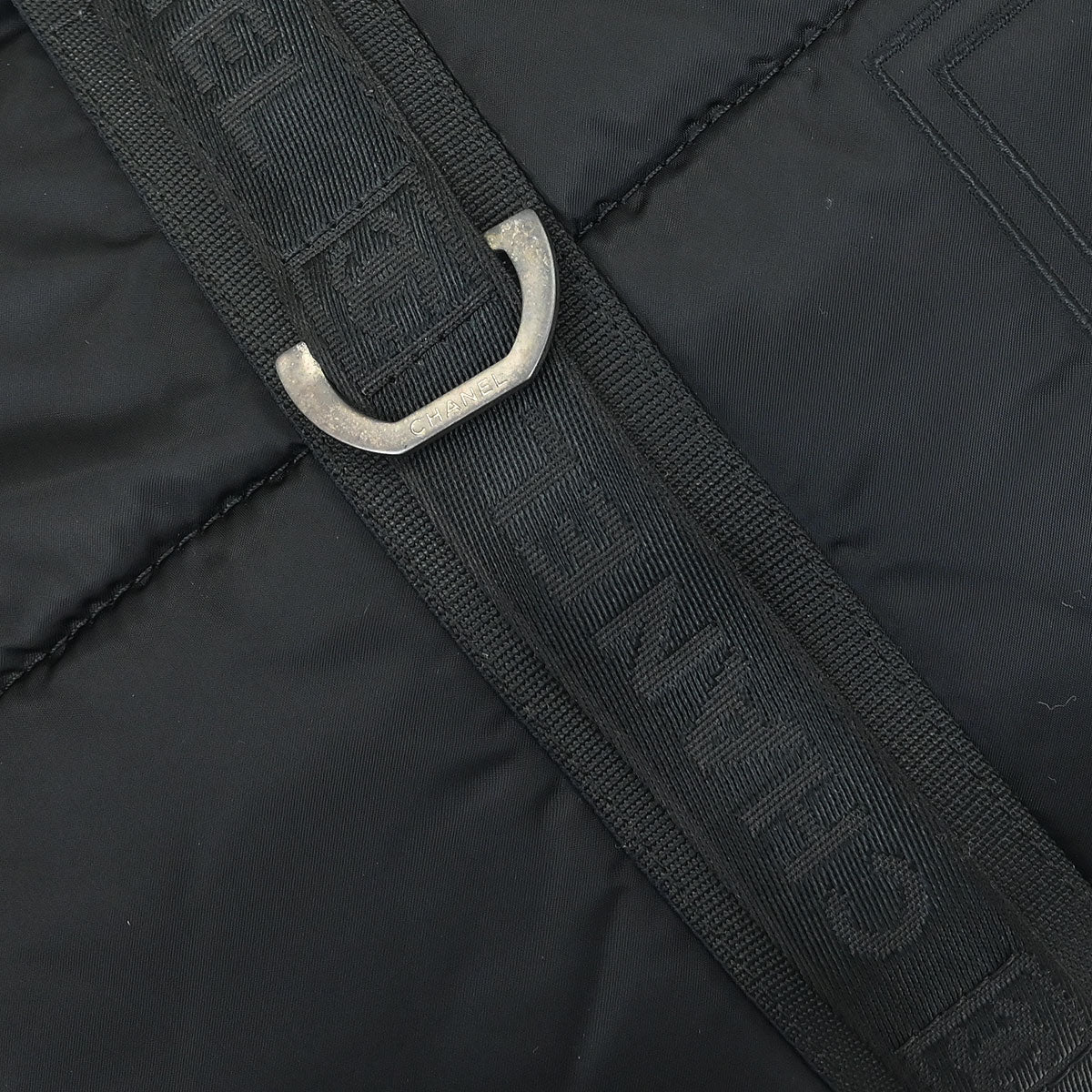 Chanel 2005-2006 Black Nylon Sport Line Gym Bag - Image 4