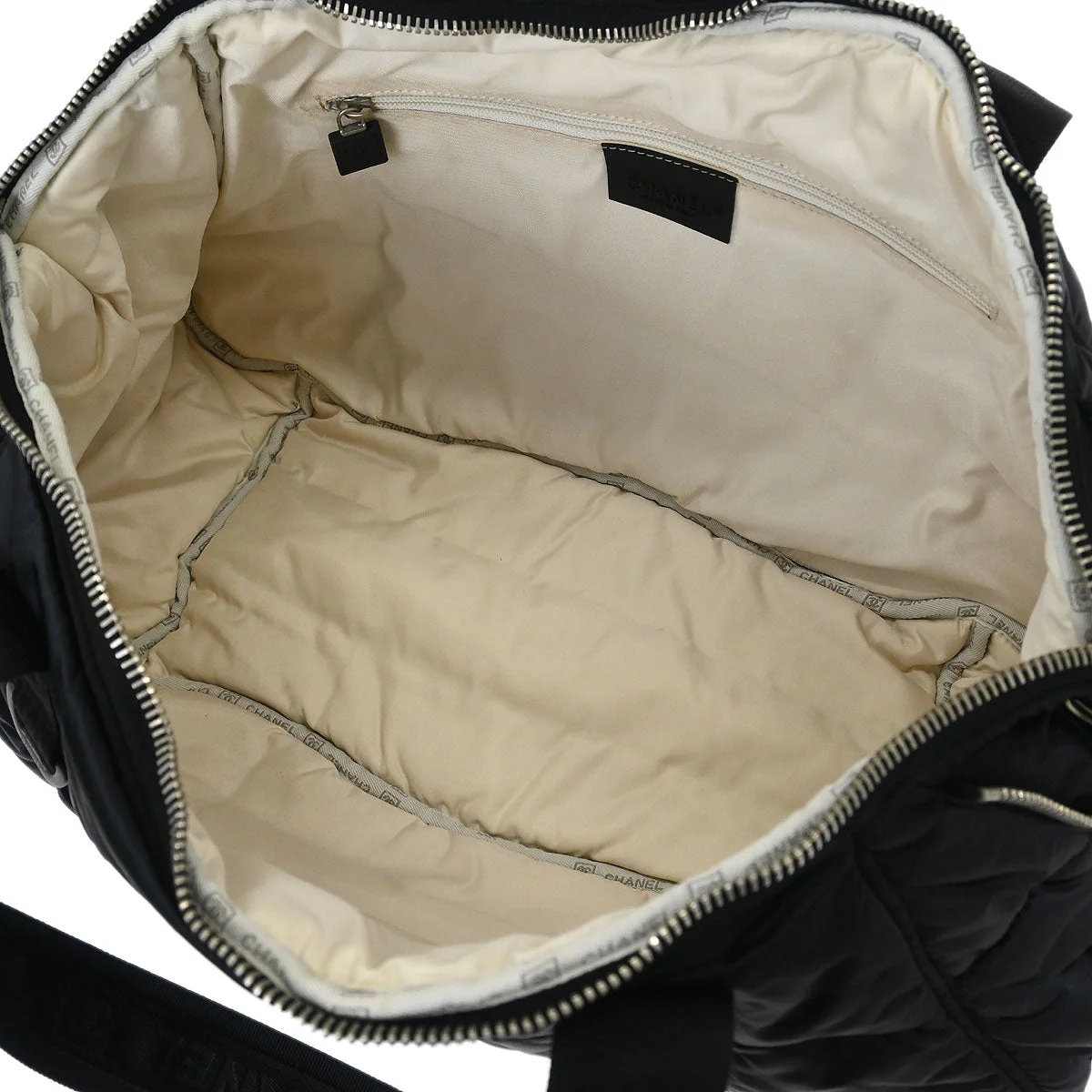 Chanel 2005-2006 Black Nylon Sport Line Gym Bag - Image 8