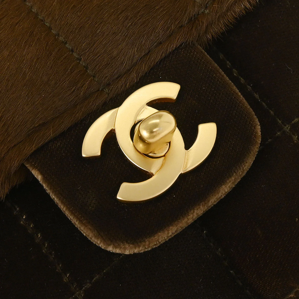 Chanel * 2000-2002 Brown Pony Hair Choco Bar Single Flap Shoulder Bag - Image 4
