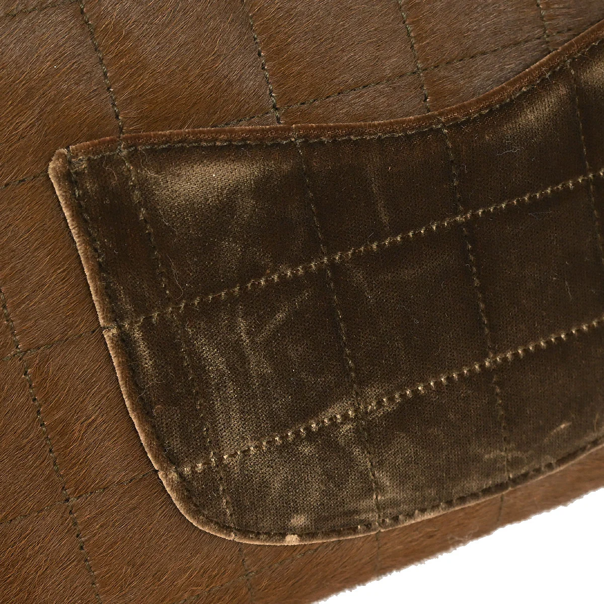 Chanel * 2000-2002 Brown Pony Hair Choco Bar Single Flap Shoulder Bag - Image 6