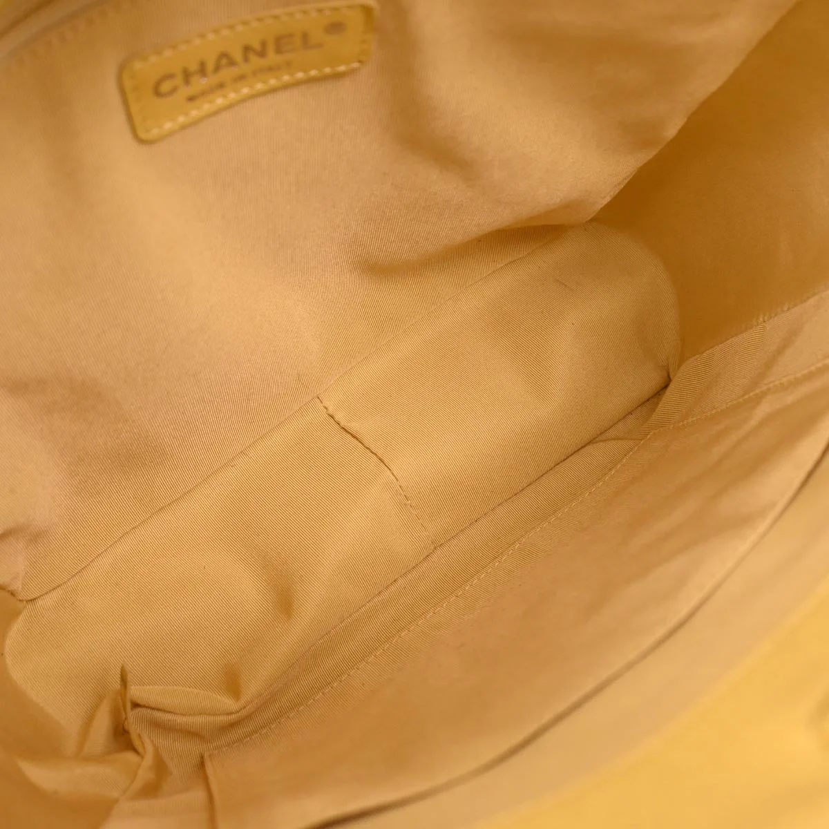 Chanel 2009-2010 Yellow Caviar Petite Shopping Tote PST Chain Handbag - Image 7