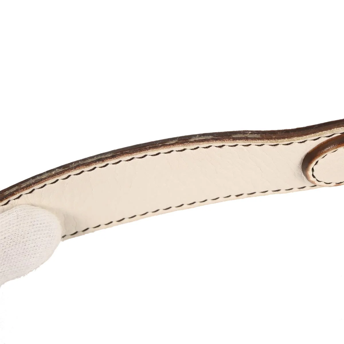 Christian Dior White Leather Saddle Handbag - Image 3