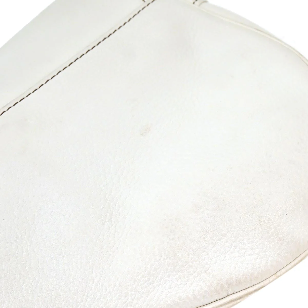 Christian Dior White Leather Saddle Handbag - Image 4