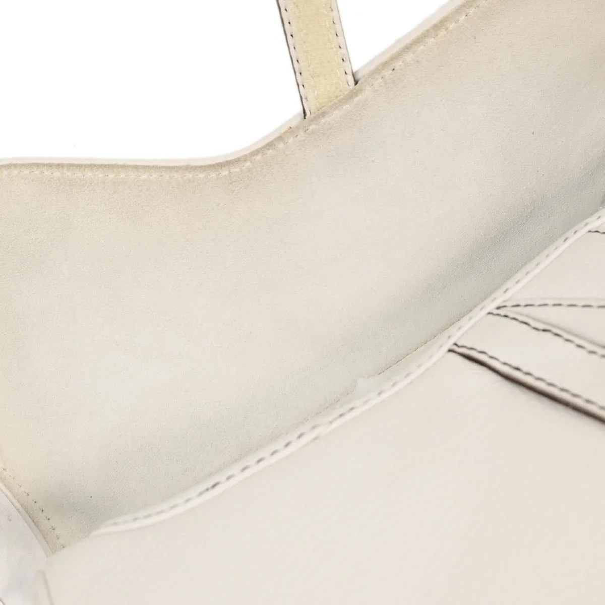 Christian Dior White Leather Saddle Handbag - Image 7