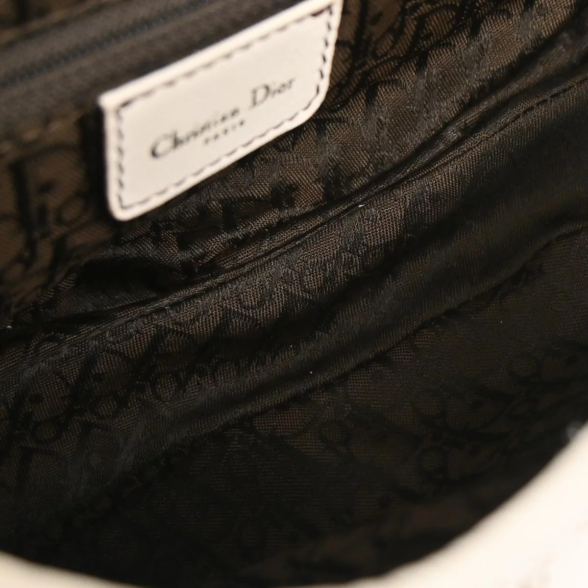 Christian Dior White Leather Saddle Handbag - Image 8