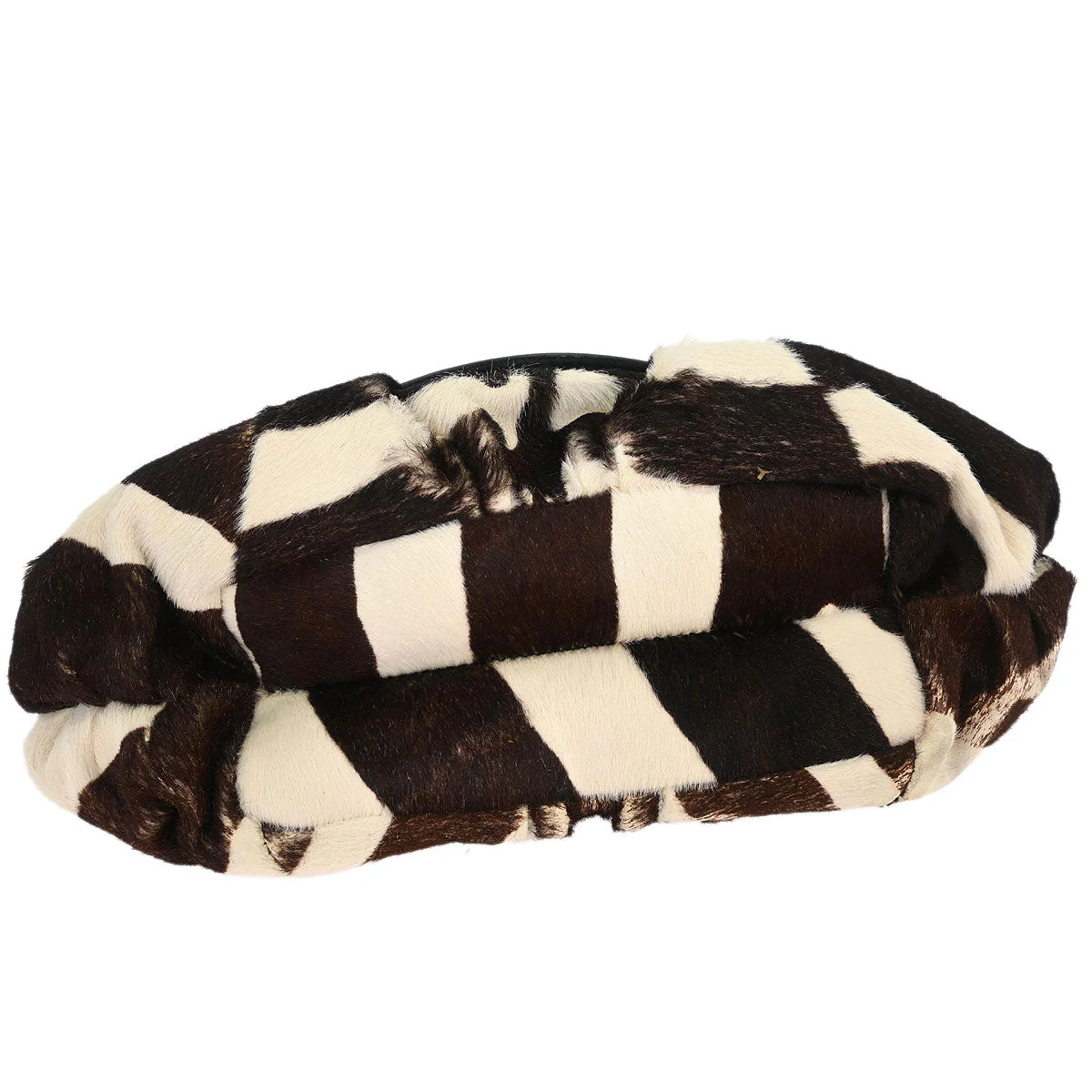 Christian Dior * Brown Pony Hair Zebra Jazzclub Handbag - Image 3