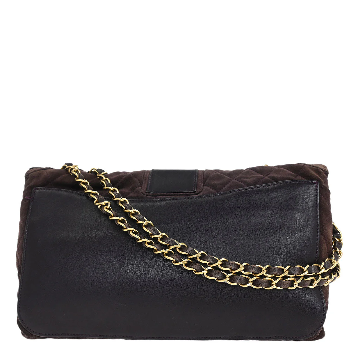 Chanel 2008-2009 Brown Suede Mademoiselle Lock Shoulder Bag - Image 2
