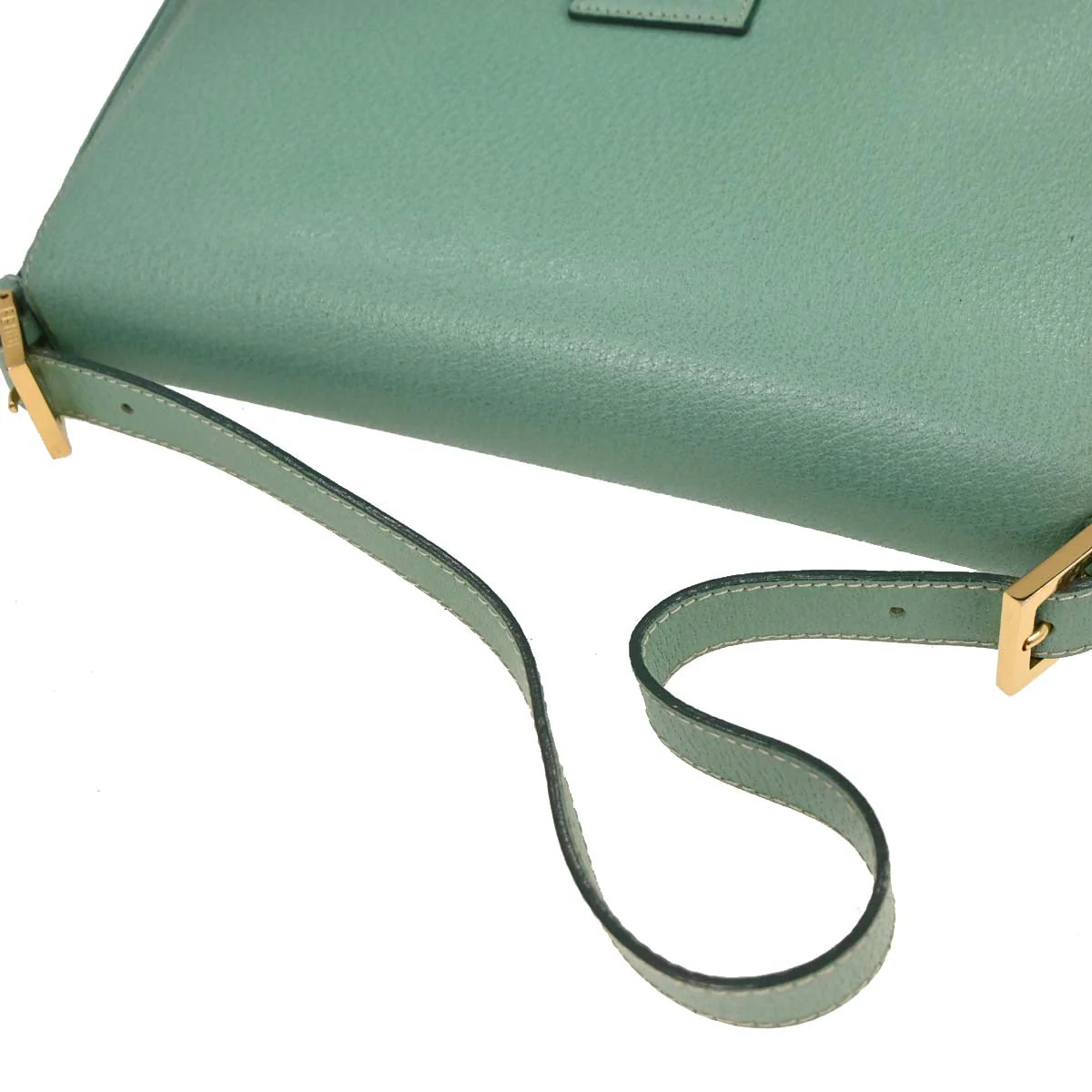 Fendi Emerald Green Leather Mamma Baguette Handbag - Image 3