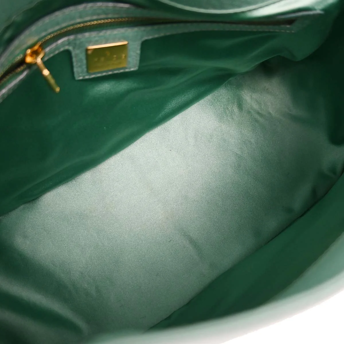 Fendi Emerald Green Leather Mamma Baguette Handbag - Image 7