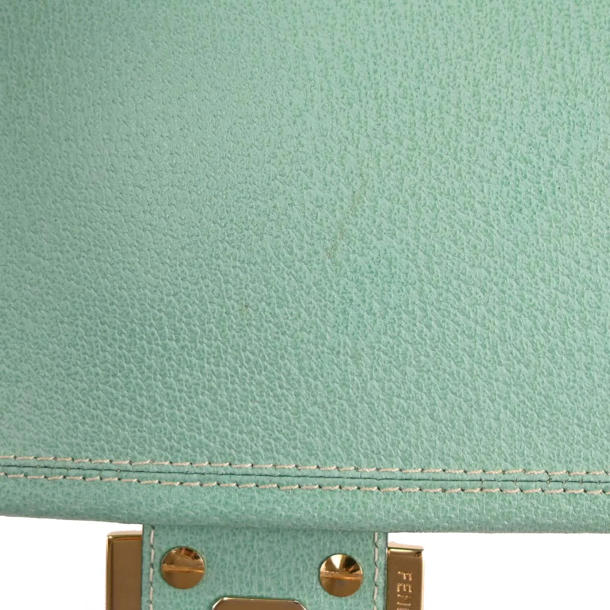Fendi Emerald Green Leather Mamma Baguette Handbag - Image 9