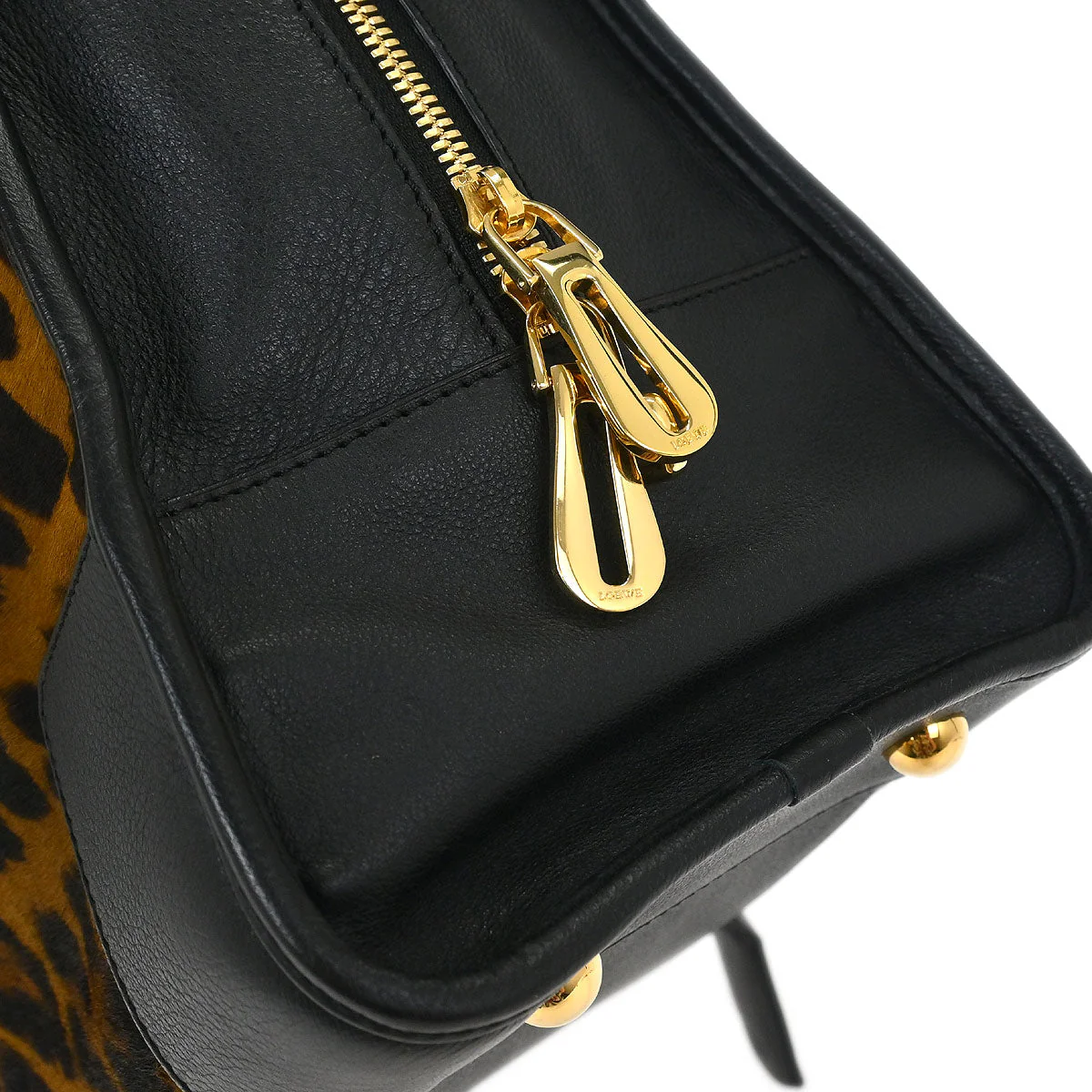 Loewe Pony Hair Brown Leopard Amazona 36 Handbag - Image 7