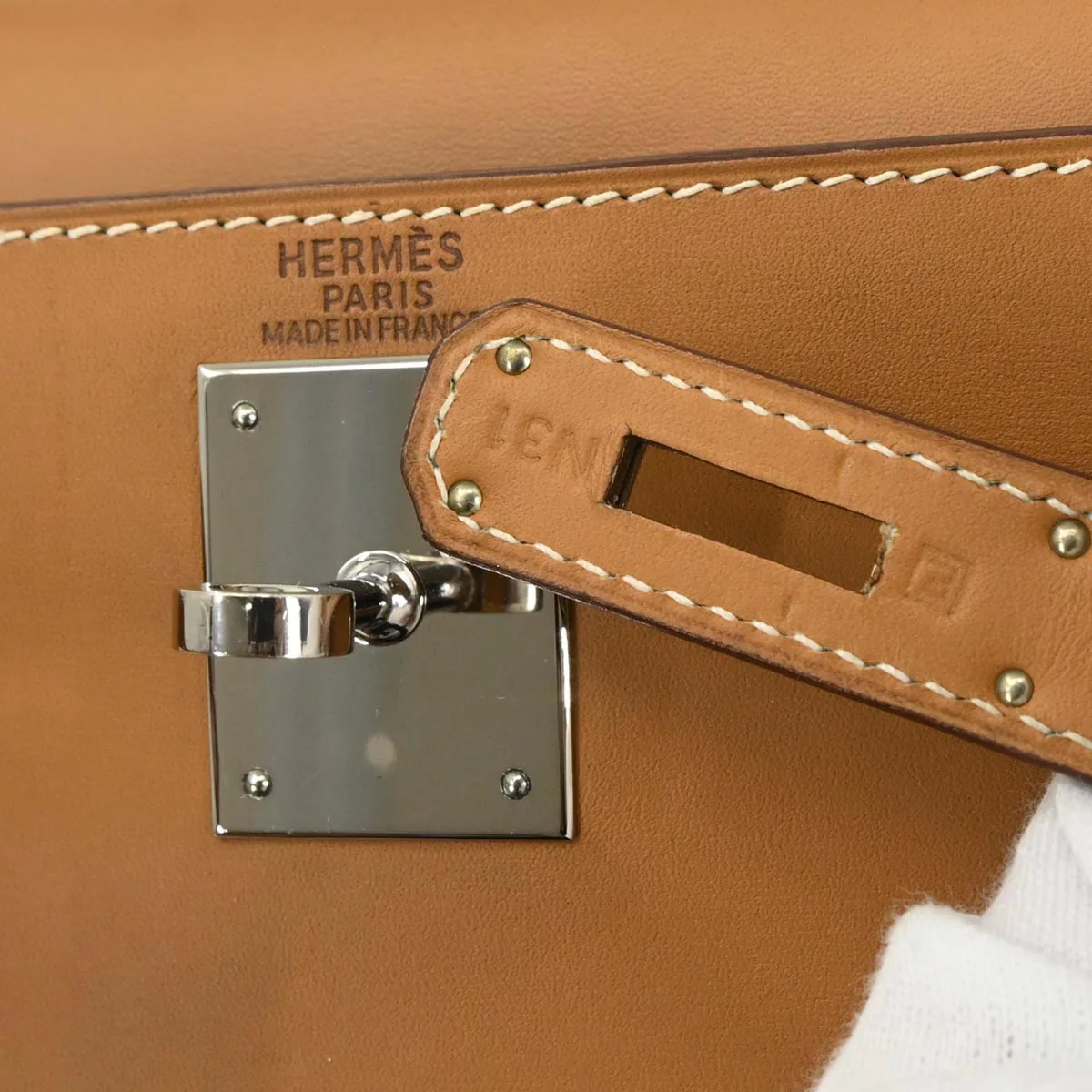 Hermes Natural Chamonix Kelly 28 Sellier 2way Shoulder Handbag - Image 10
