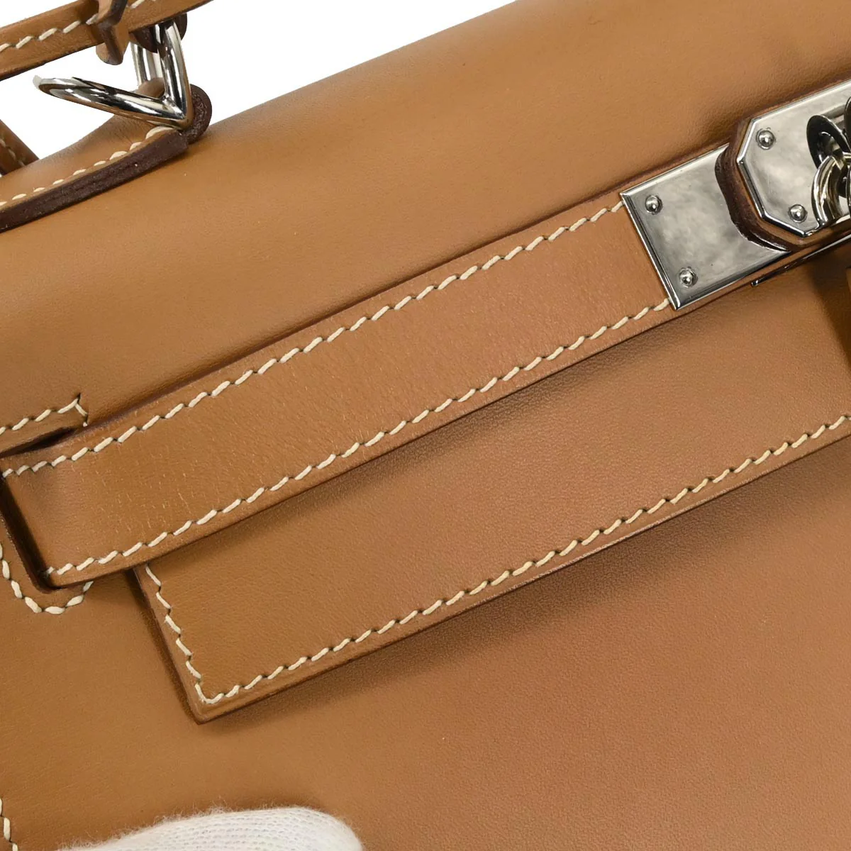 Hermes Natural Chamonix Kelly 28 Sellier 2way Shoulder Handbag - Image 5