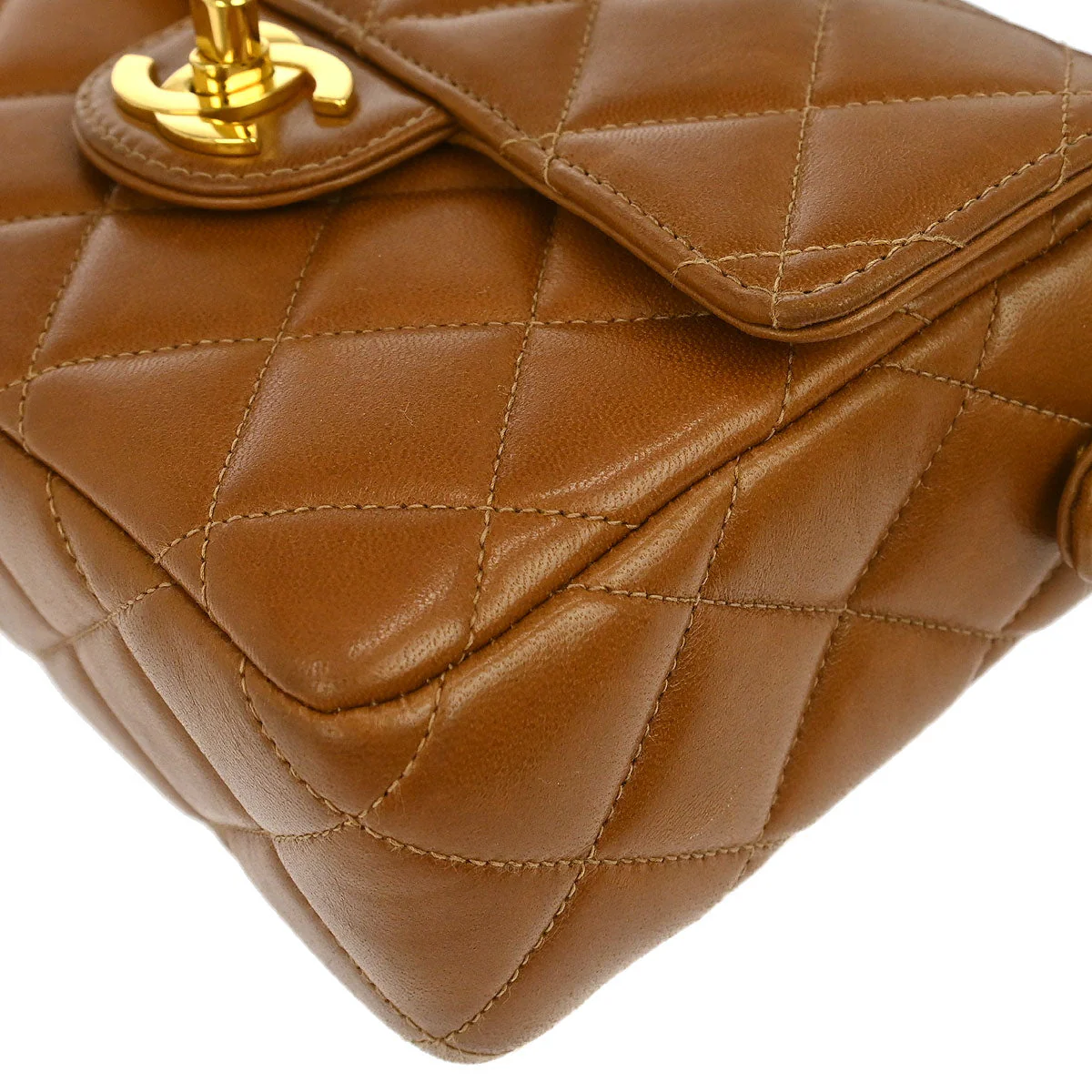 Chanel 1994-1996 Brown Lambskin Handbag - Image 4
