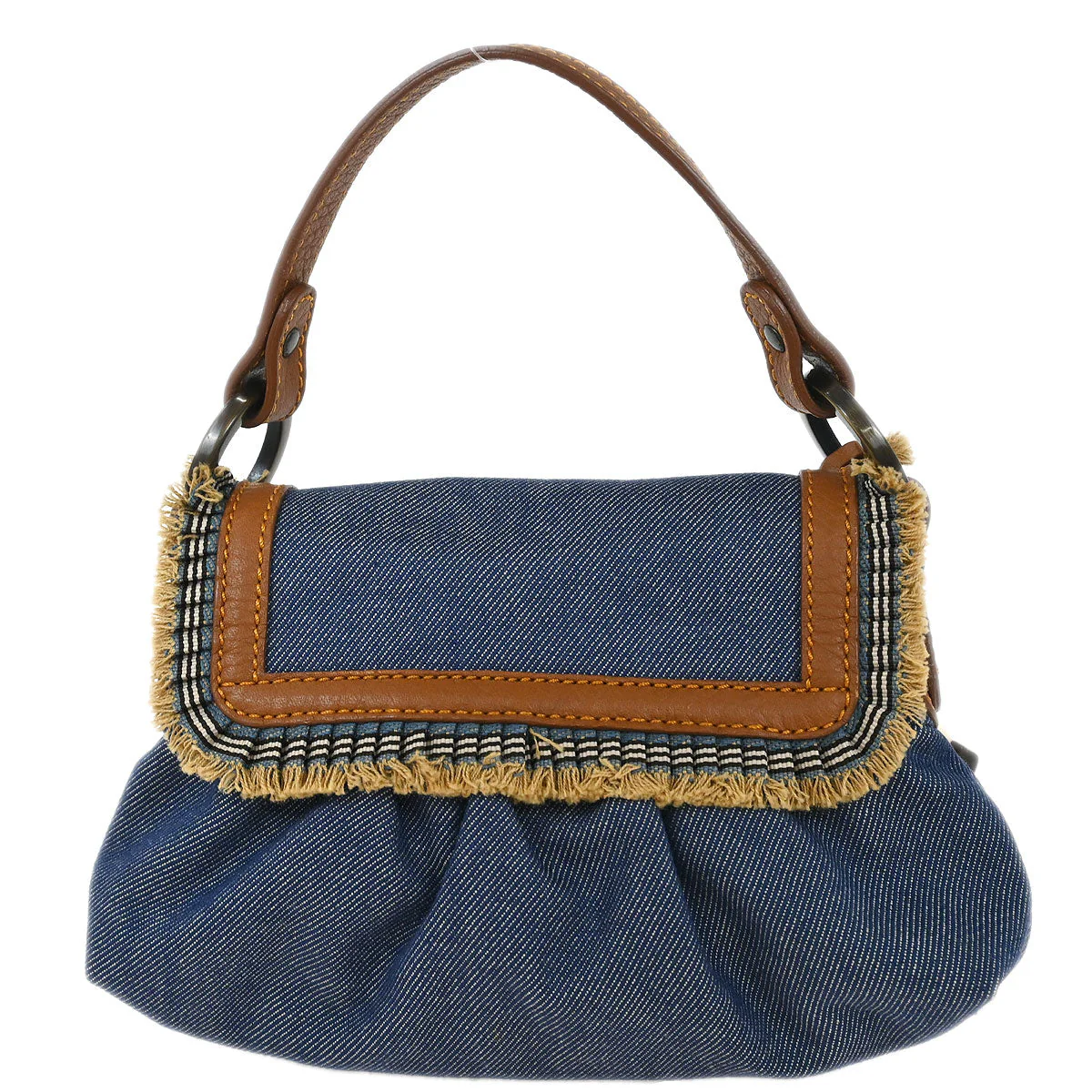 Fendi Blue Denim Chef Handbag - Image 2