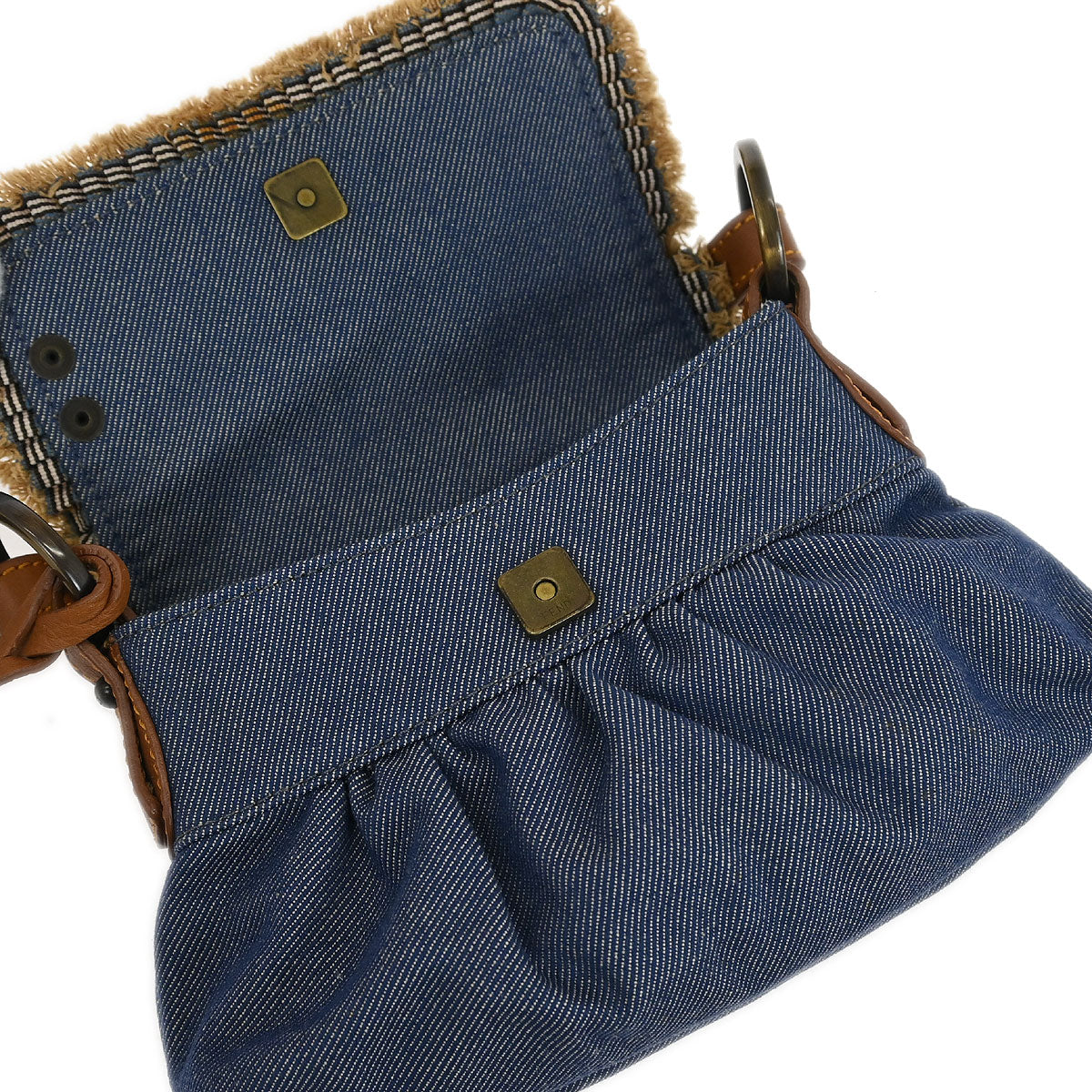 Fendi Blue Denim Chef Handbag - Image 6
