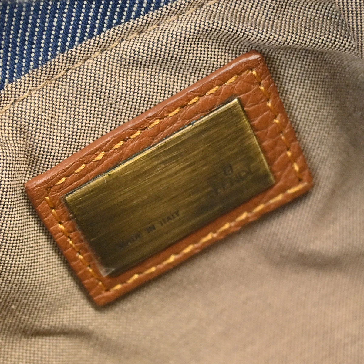 Fendi Blue Denim Chef Handbag - Image 8
