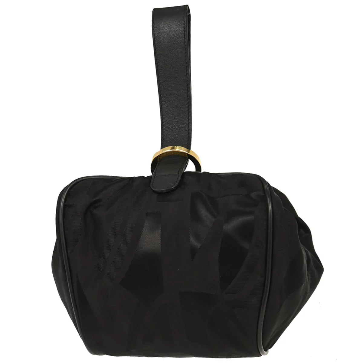 Salvatore Ferragamo Black Nylon Gancini Pouch Handbag - Image 2