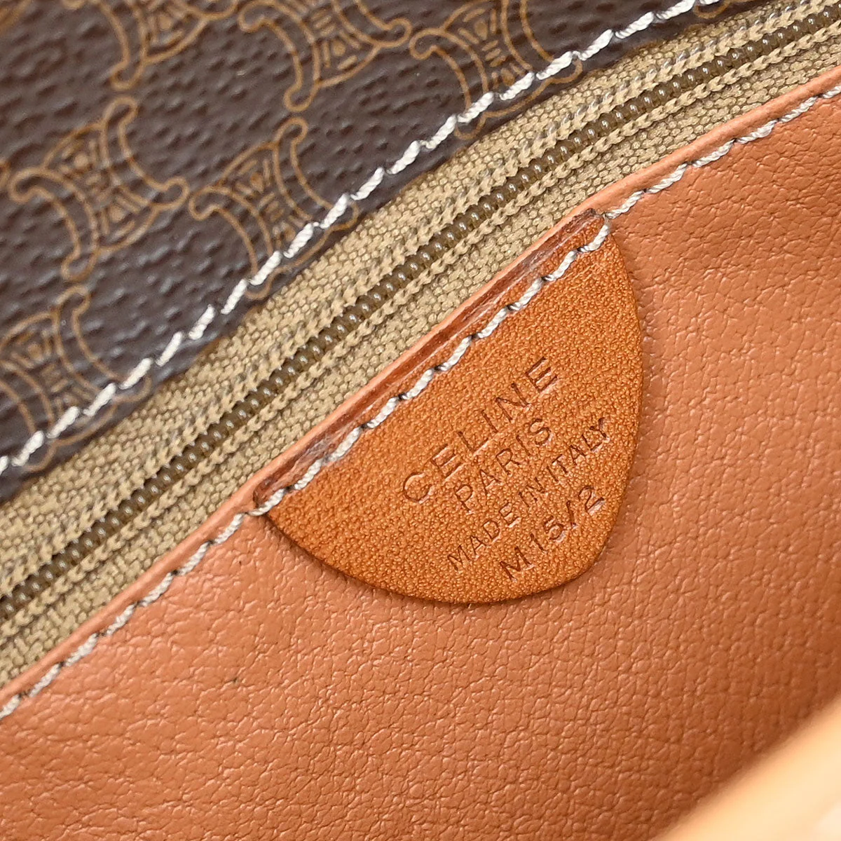 Celine Brown PVC Macadam Shoulder Bag - Image 10