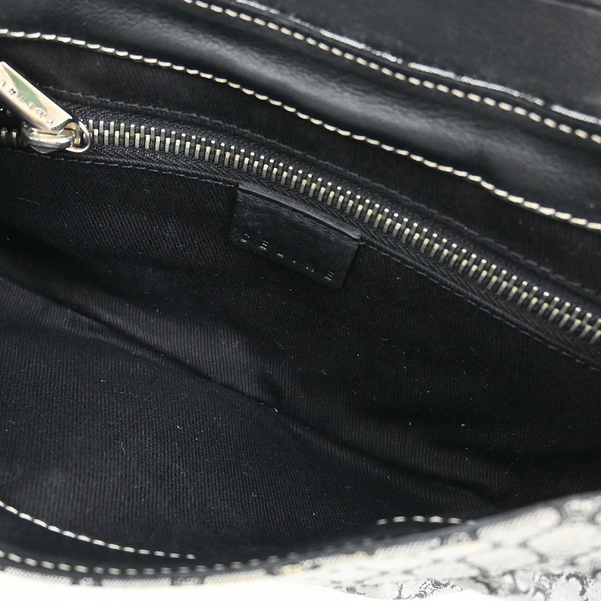Celine Gray Canvas Macadam Handbag - Image 6