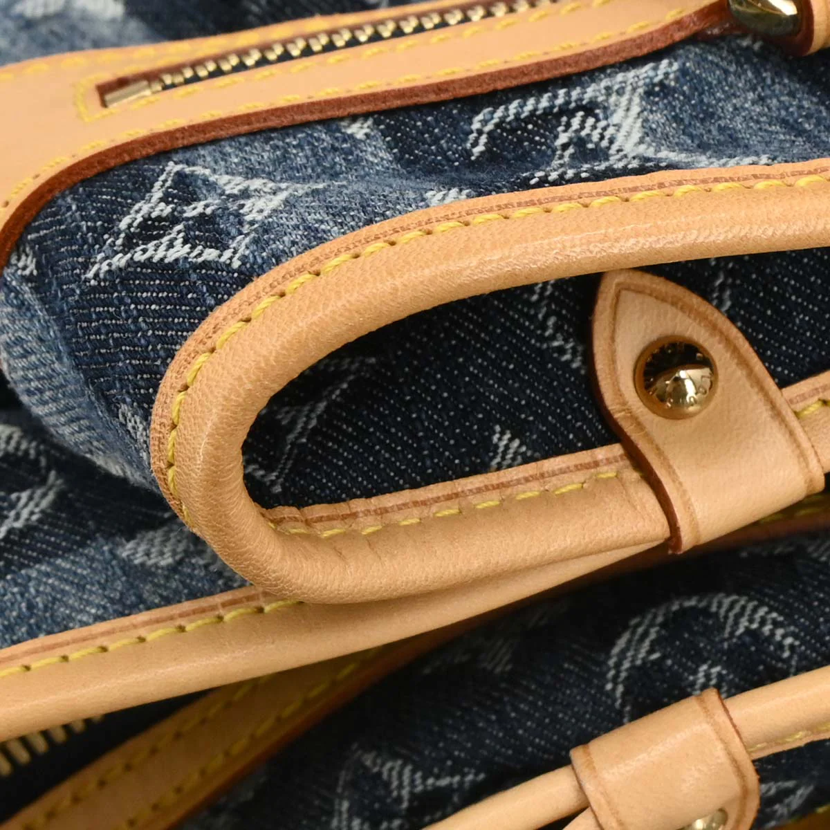 Louis Vuitton Blue Monogram Denim Cabas Raye GM 2way Shoulder Tote M95336 - Image 6