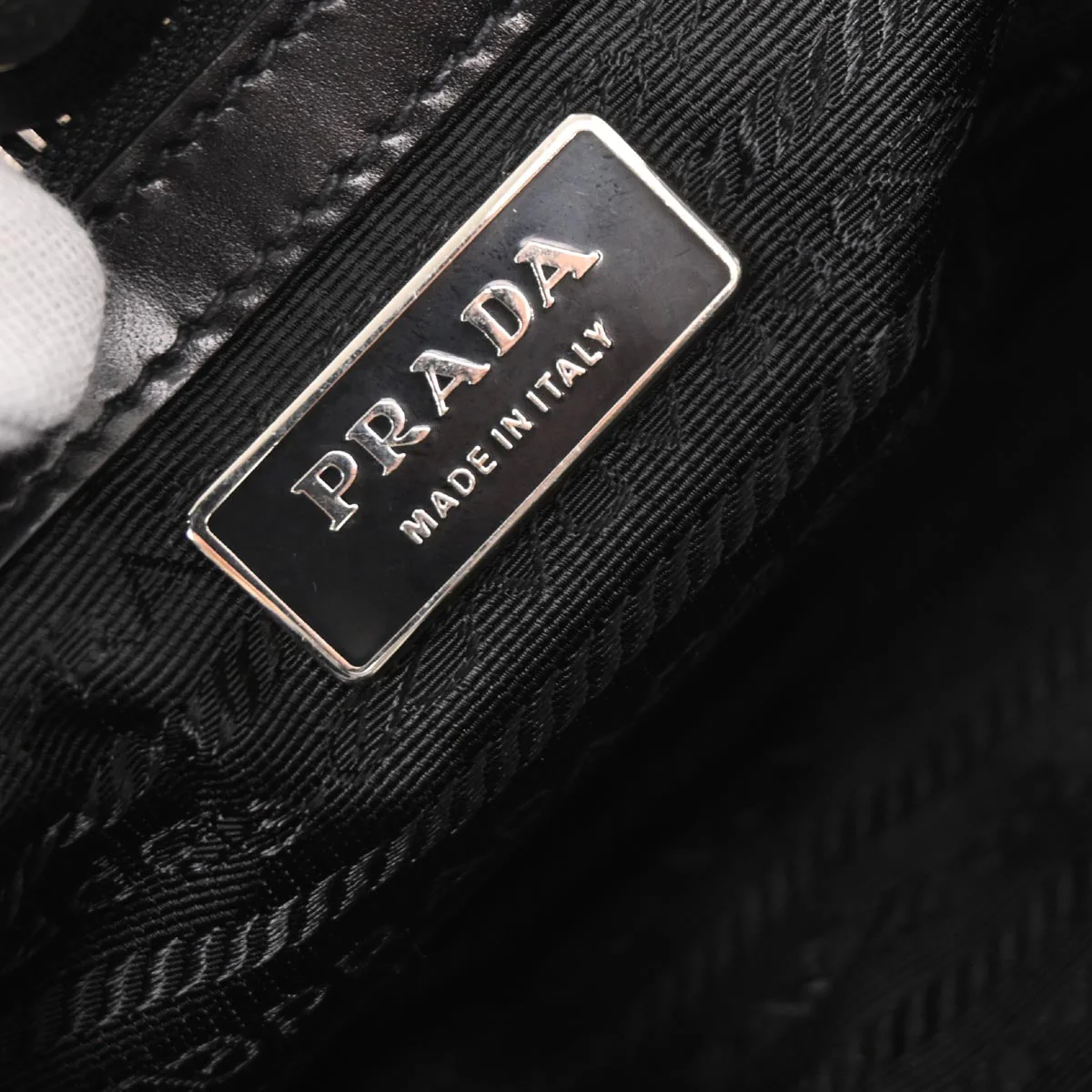Prada Black Nylon Tote Handbag - Image 9