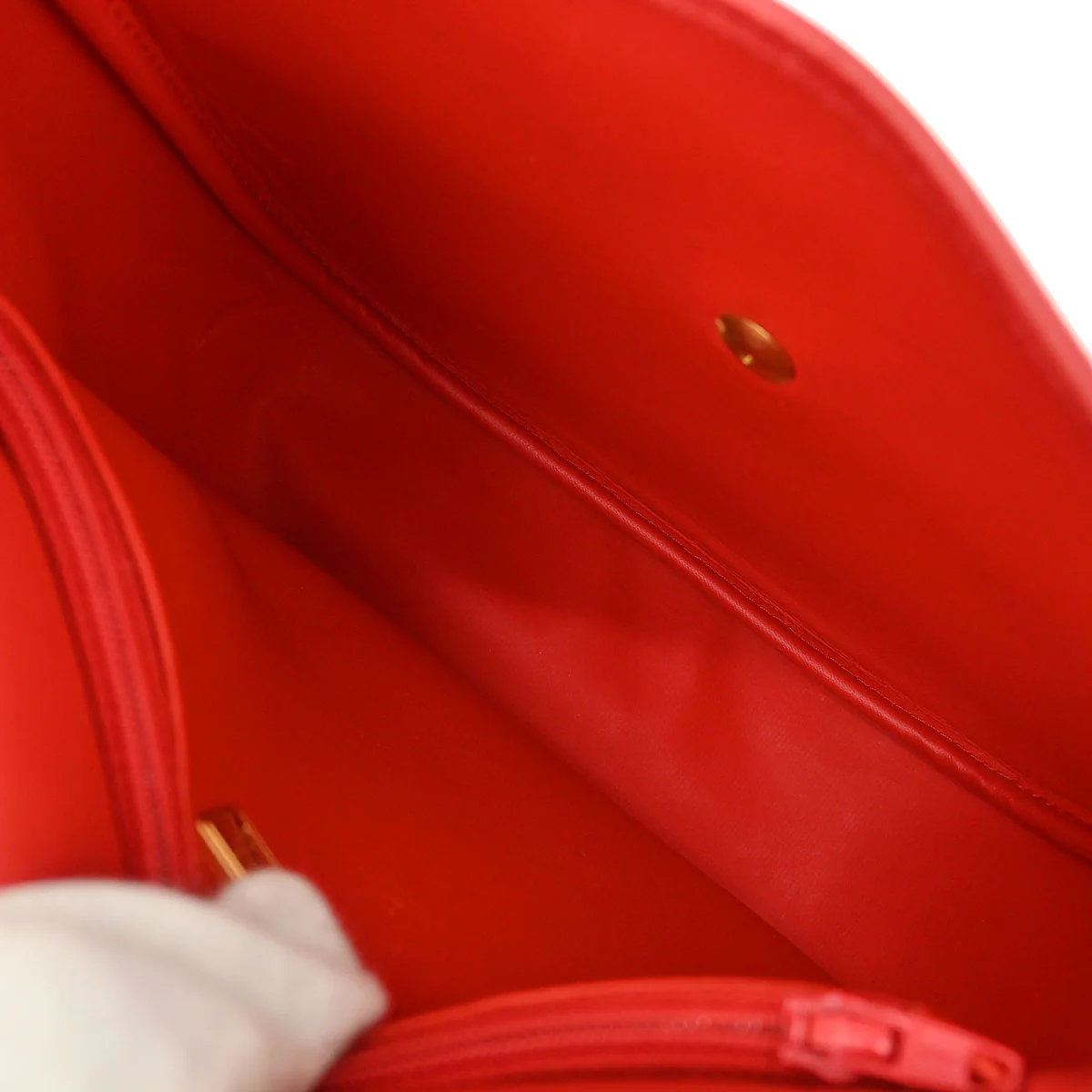 Christian Dior Red Leather Shoulder Bag - Image 8