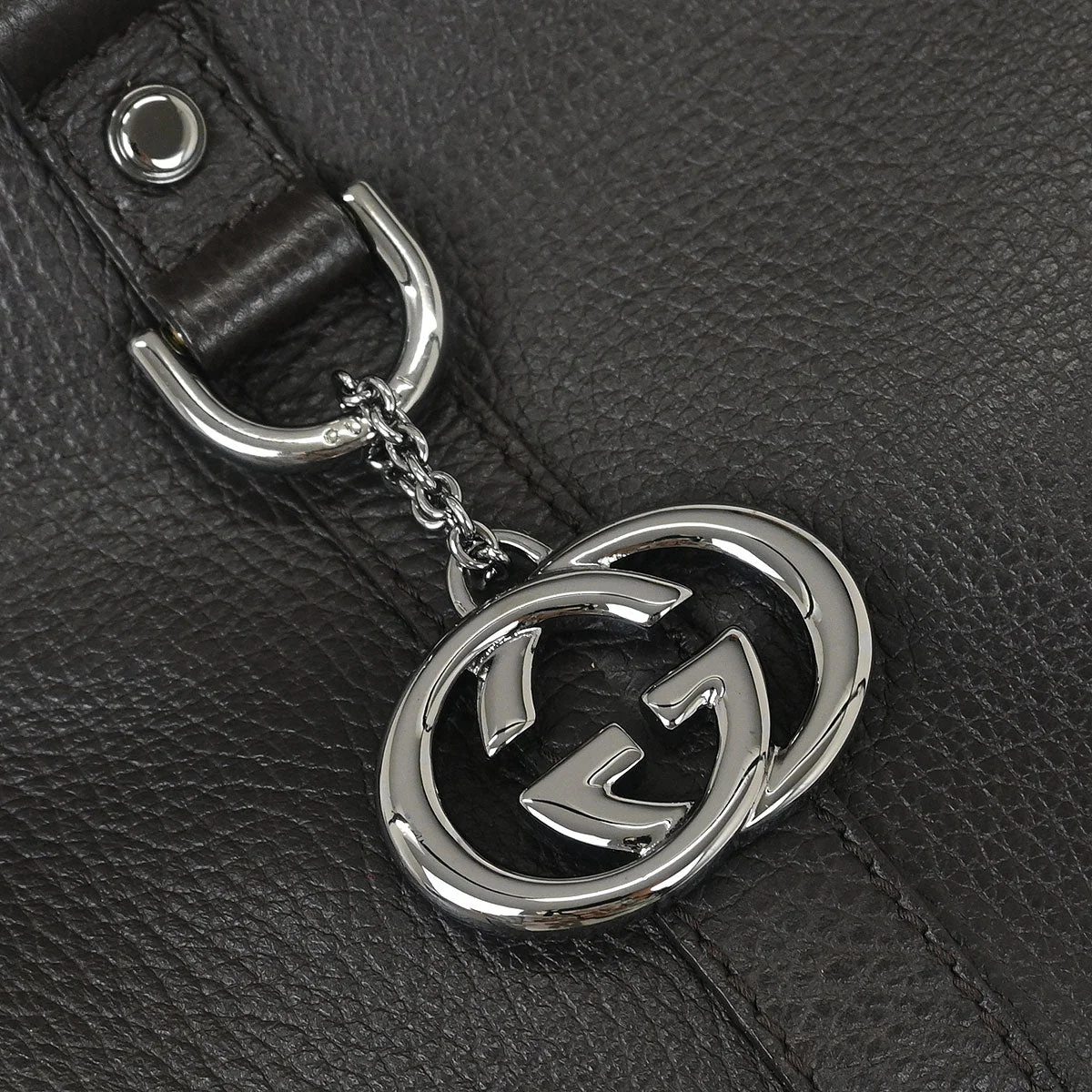 Gucci Black Leather Handbag - Image 5