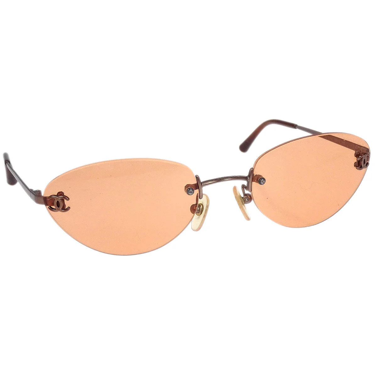 Chanel Sunglasses Eyewear Orange Small Good