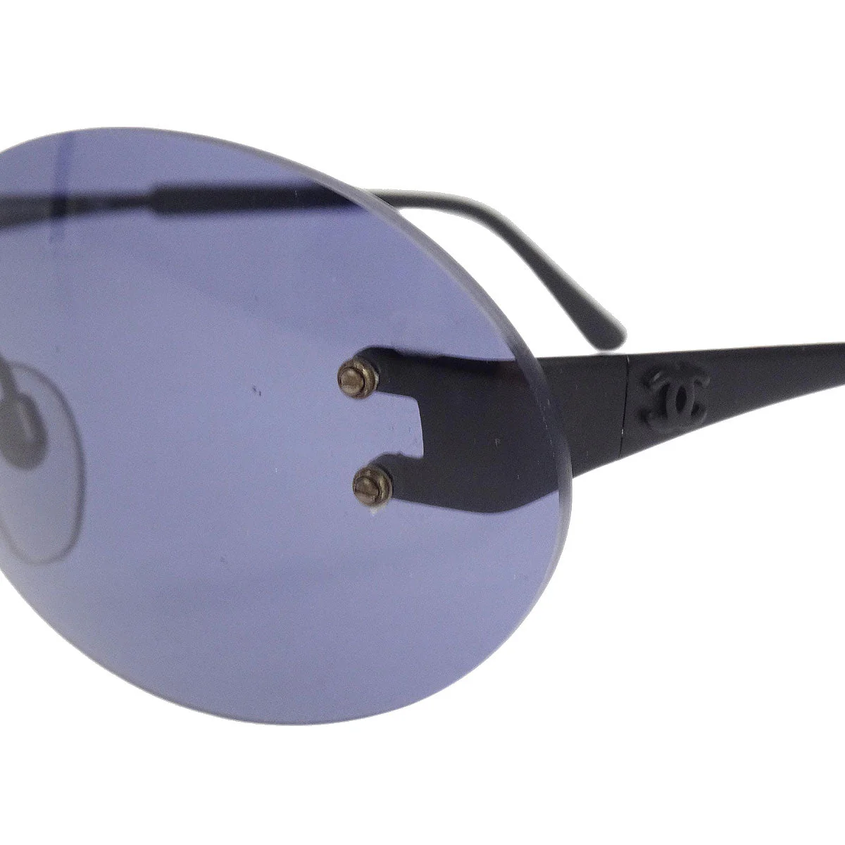 Chanel Sunglasses Eyewear Black Small Good - Image 6