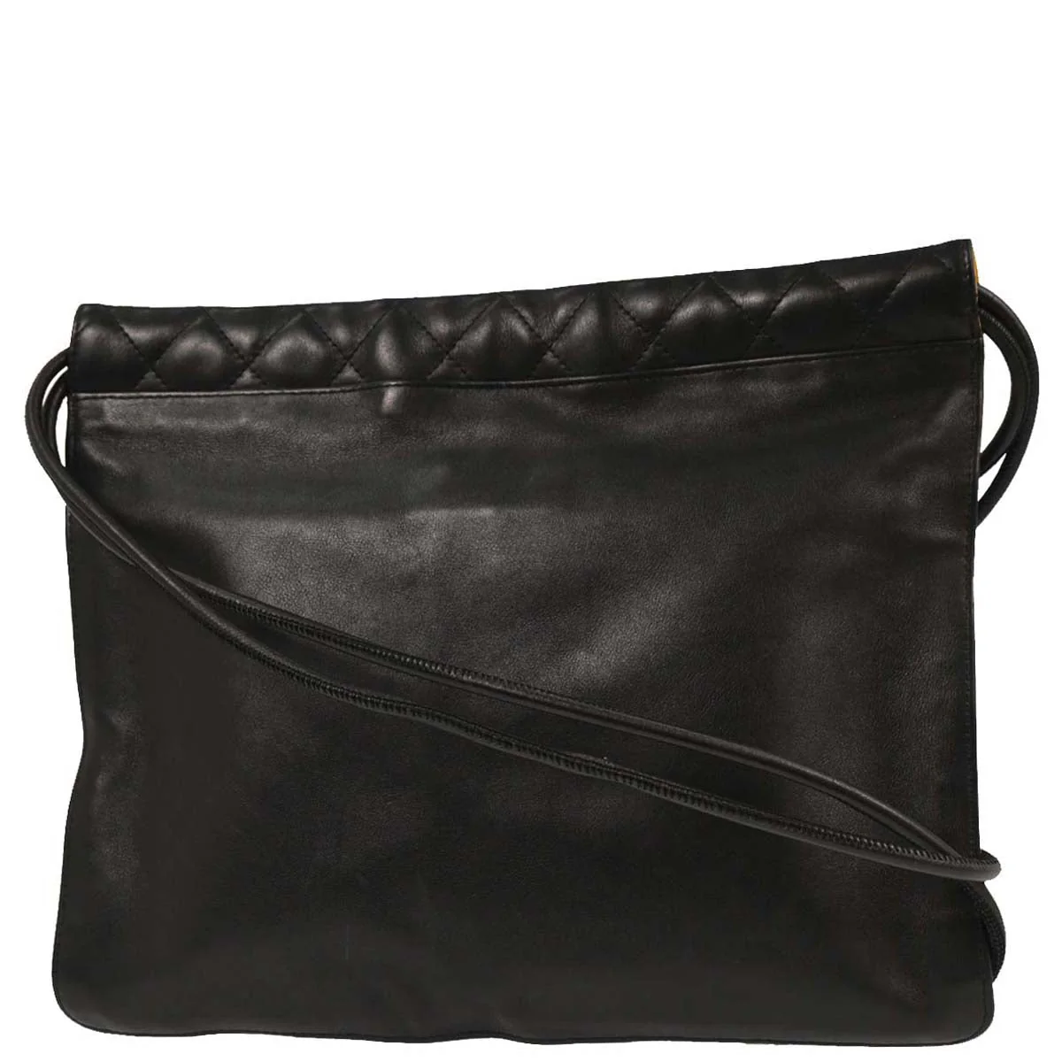 Chanel 2005-2006 Black Calfskin Cambon Ligne Shoulder Bag - Image 2