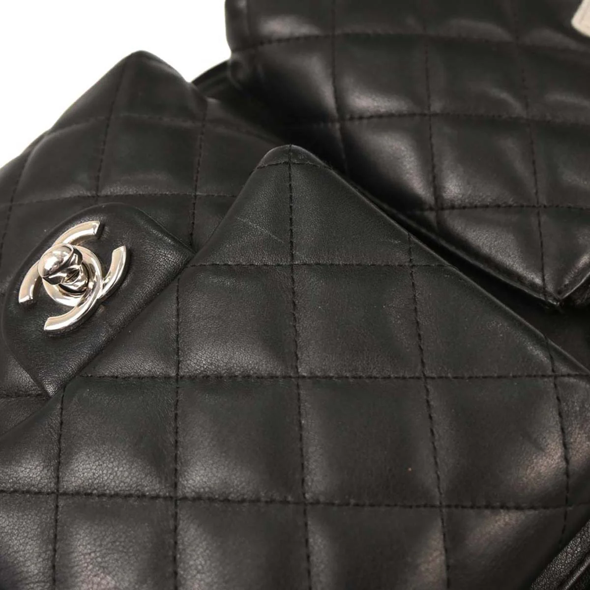 Chanel 2005-2006 Black Calfskin Cambon Ligne Shoulder Bag - Image 8