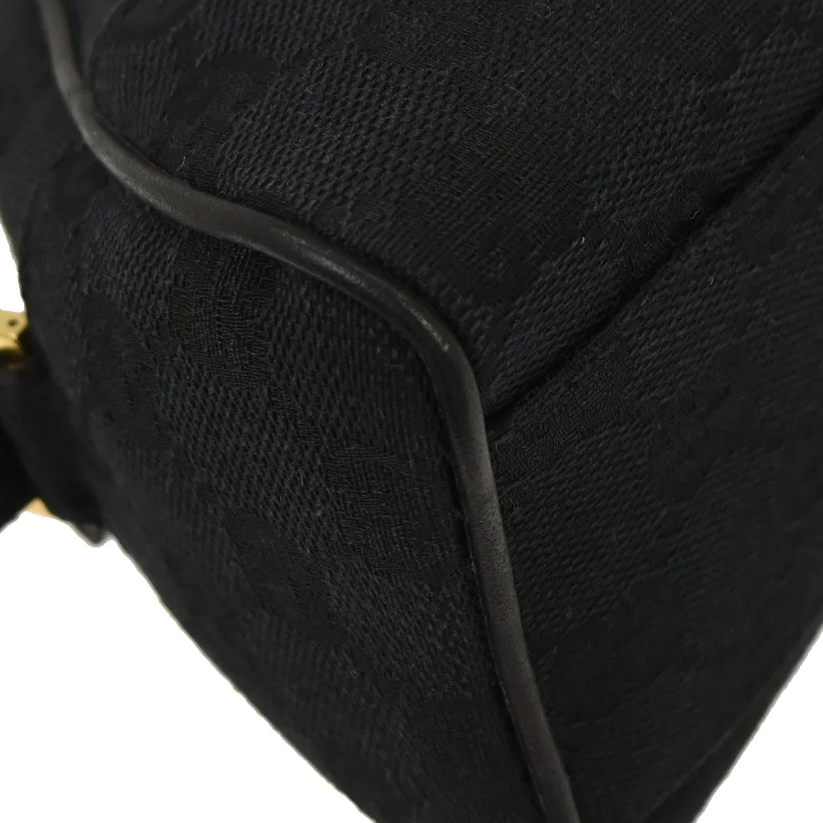 Gucci Black Canvas GG Handbag - Image 4