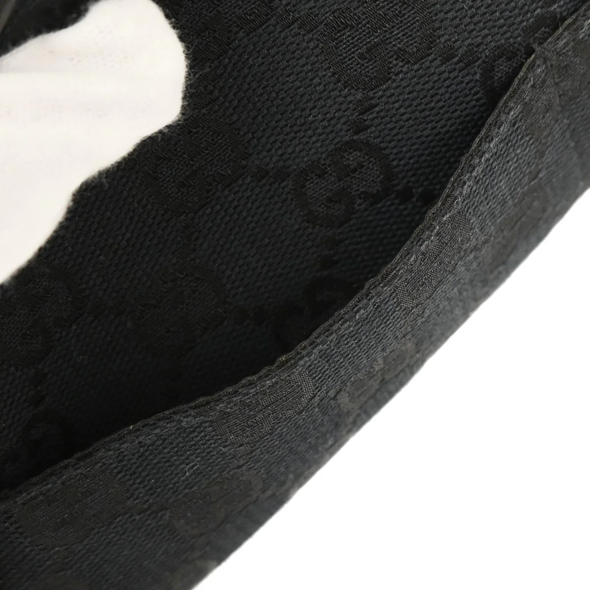 Gucci Black Canvas GG Handbag - Image 7