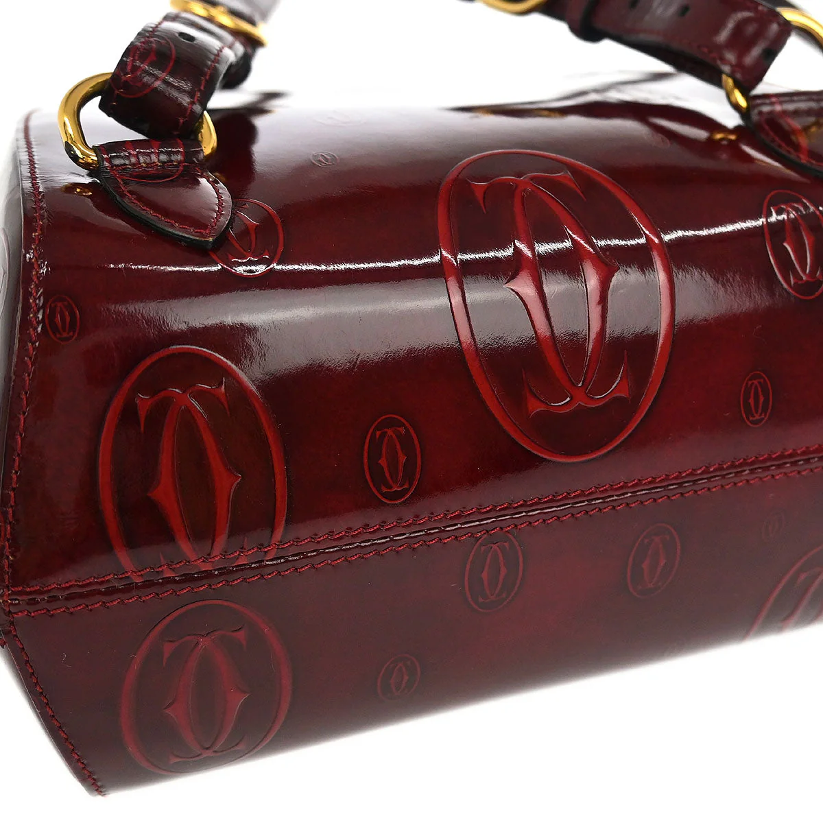 Cartier Bordeaux Patent Leather Happy Birthday Backpack - Image 3
