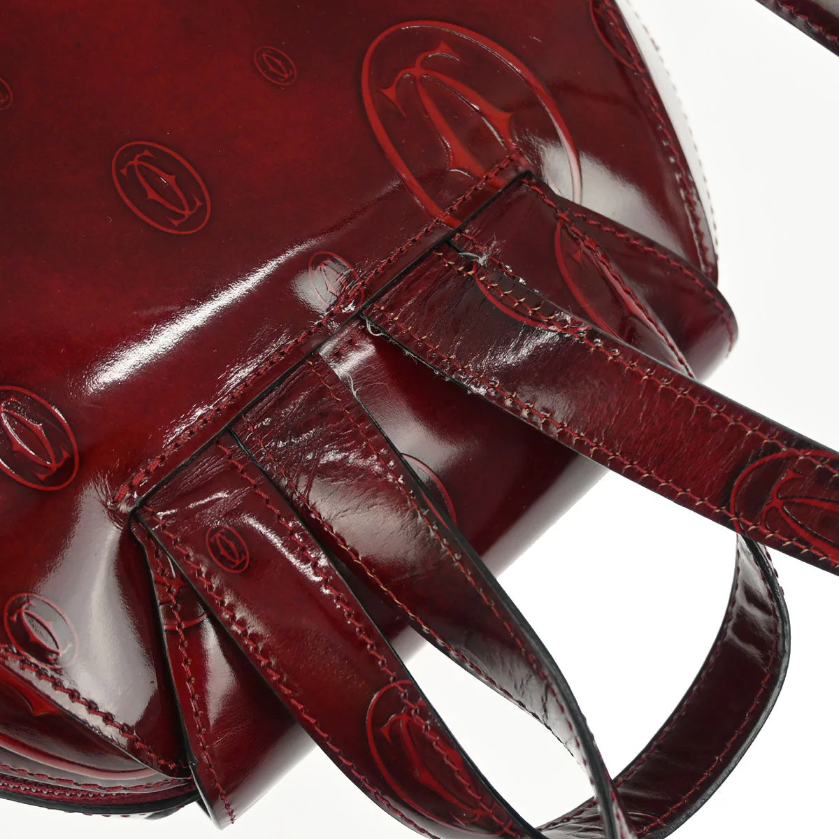 Cartier Bordeaux Patent Leather Happy Birthday Backpack - Image 5