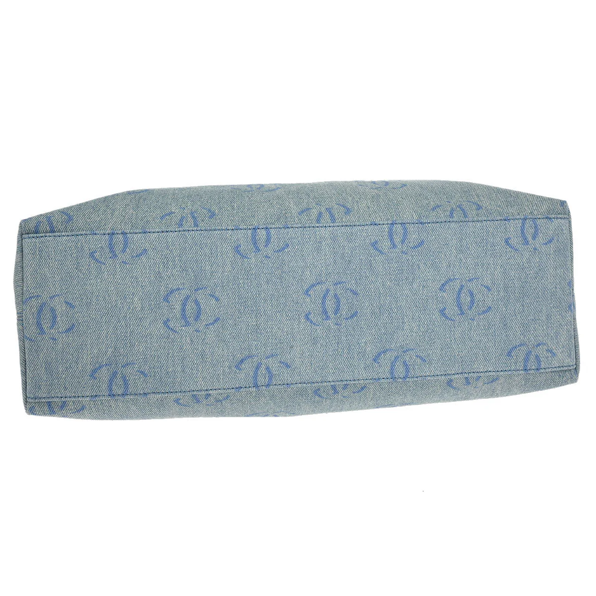 Chanel 2001-2003 Blue Denim Handbag - Image 5