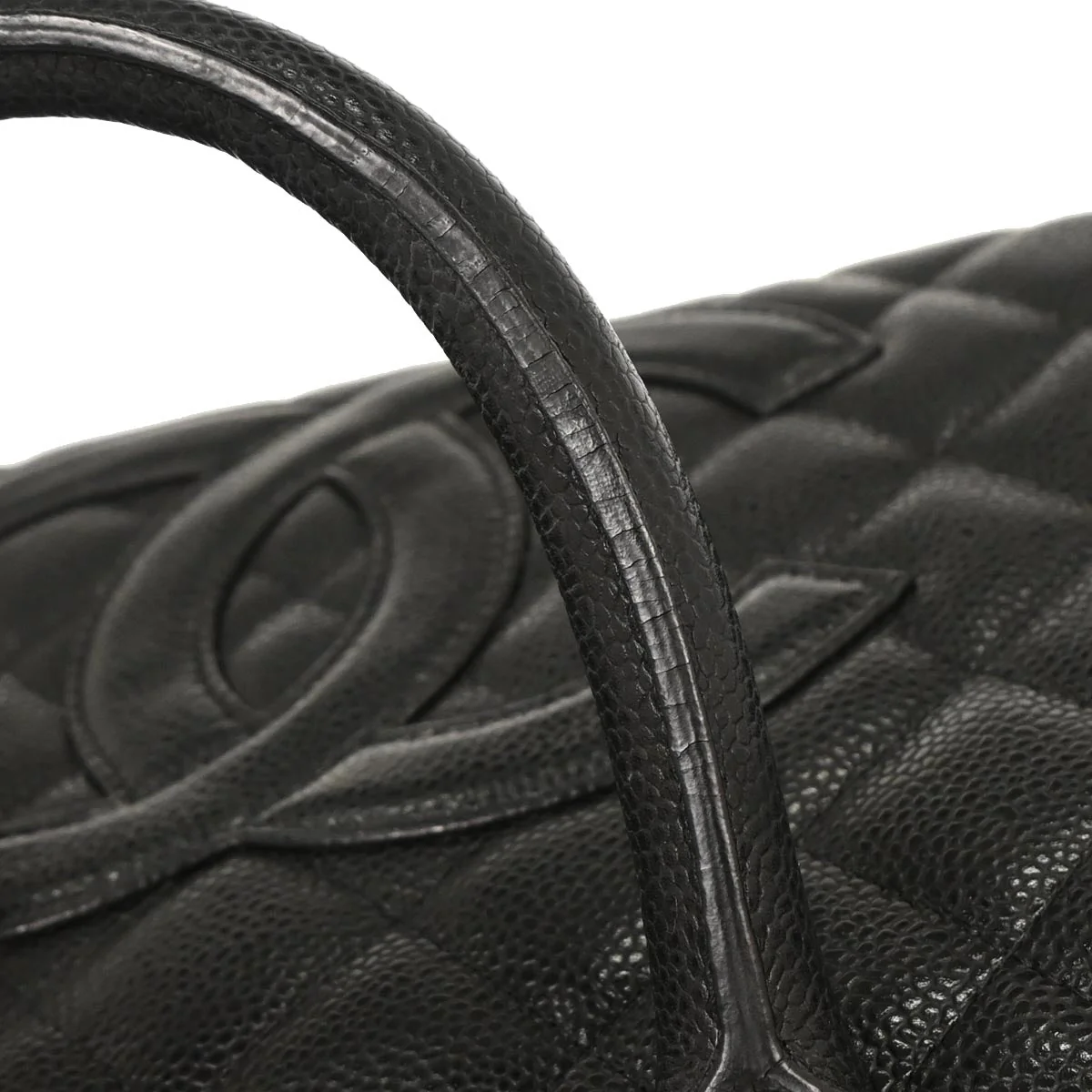 Chanel 2003-2004 Black Caviar Bowling Bag - Image 3