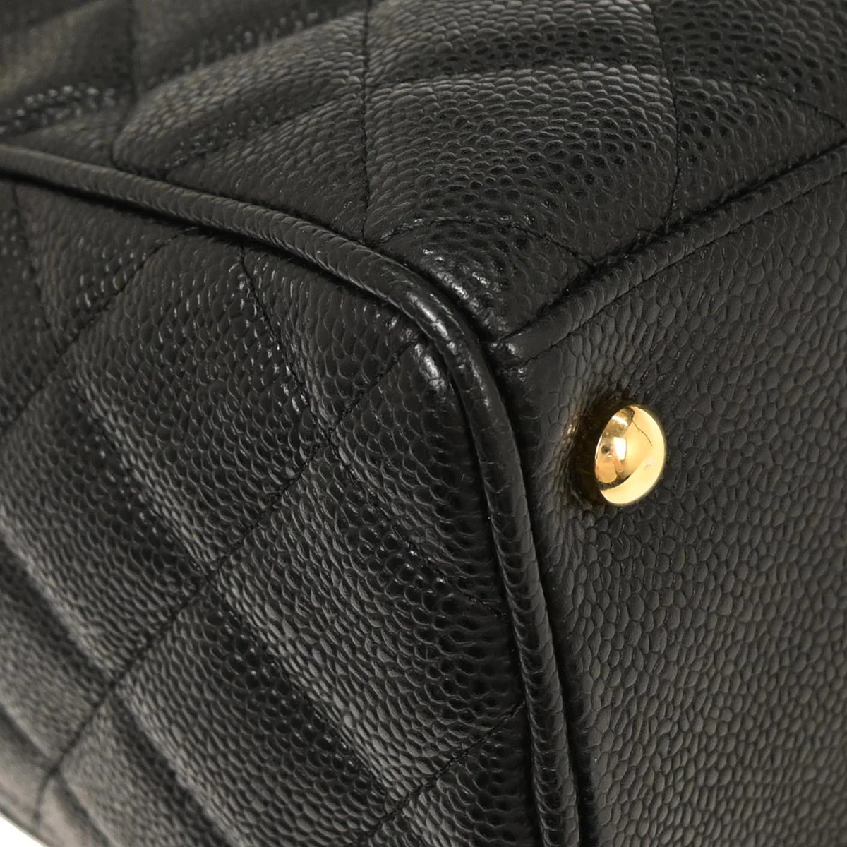 Chanel 2003-2004 Black Caviar Bowling Bag - Image 5