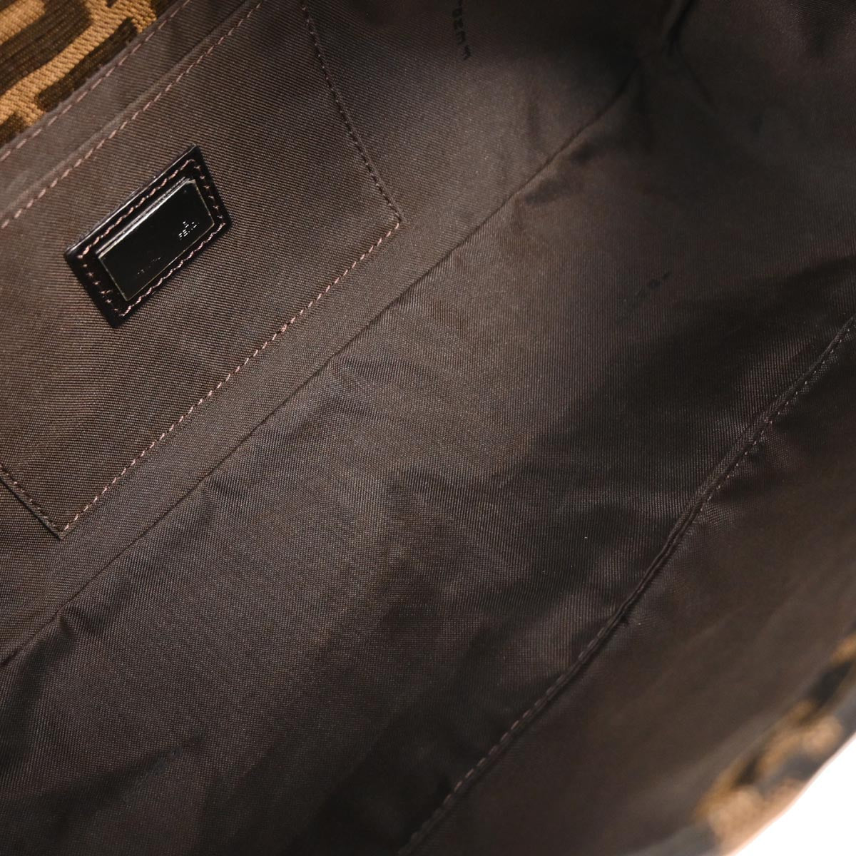 Fendi Brown Canvas Zucca Handbag - Image 8