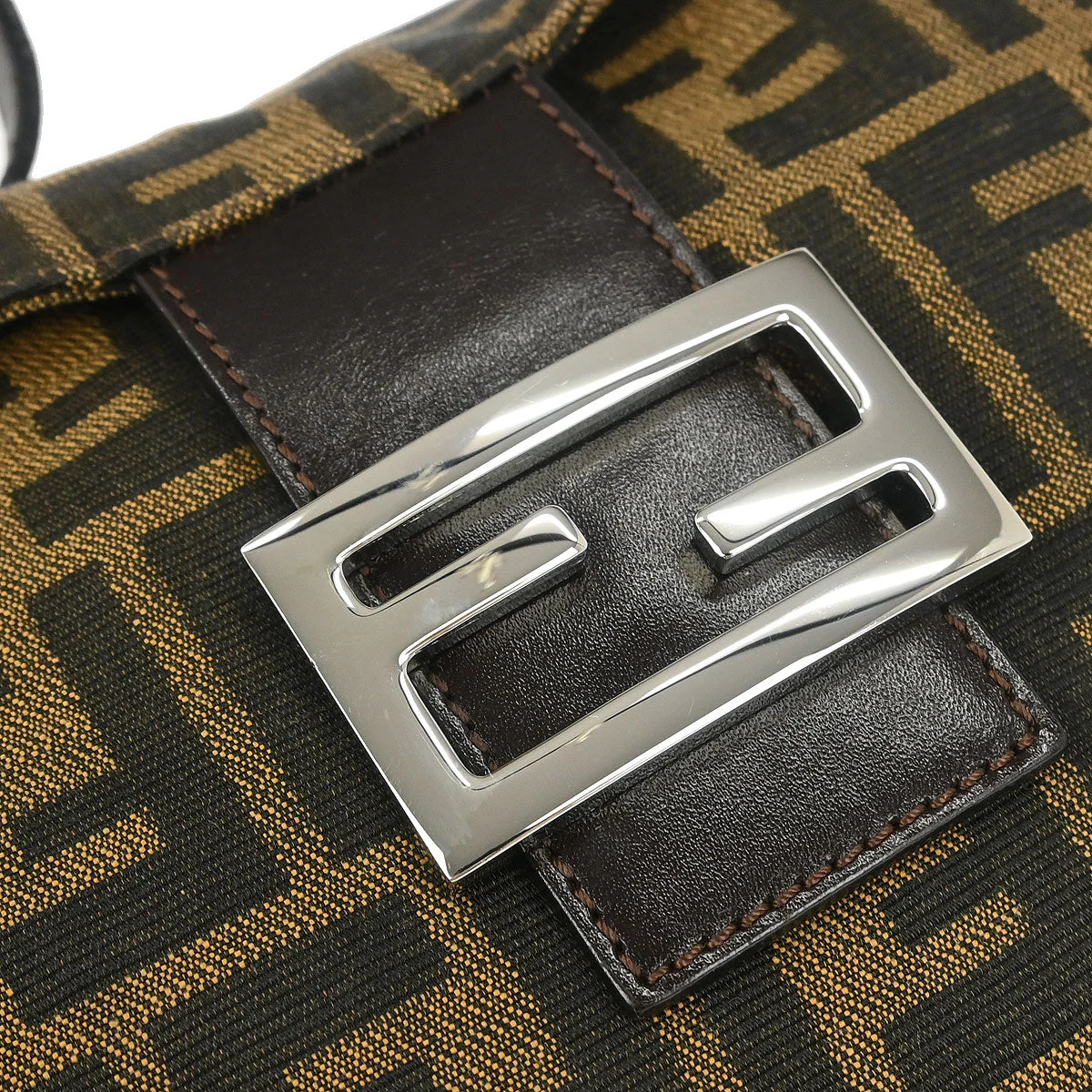 Fendi Brown Canvas Zucca Handbag - Image 3