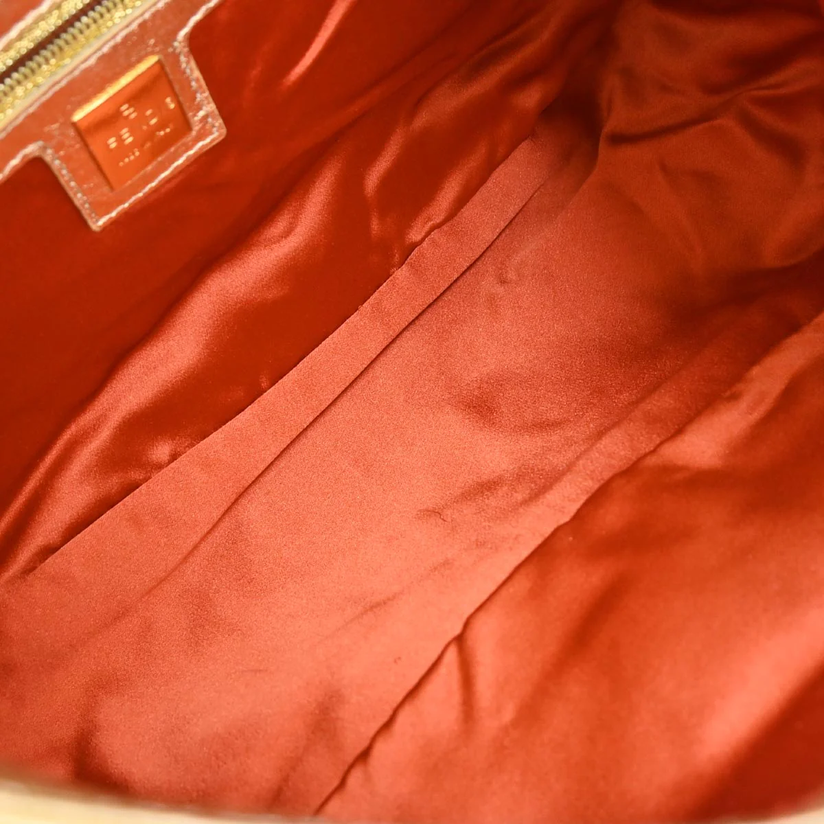 Fendi Gold Leather Mamma Baguette Handbag - Image 8