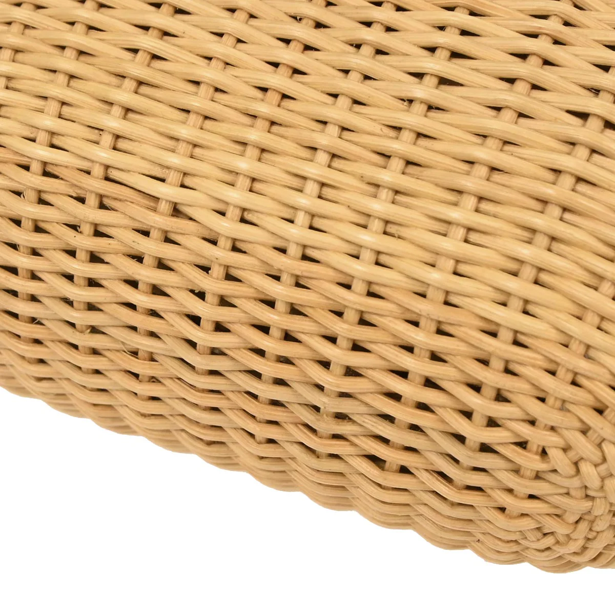 Chanel Beige Rattan Heart Lock Basket Bag 2way Shoulder Handbag - Image 7