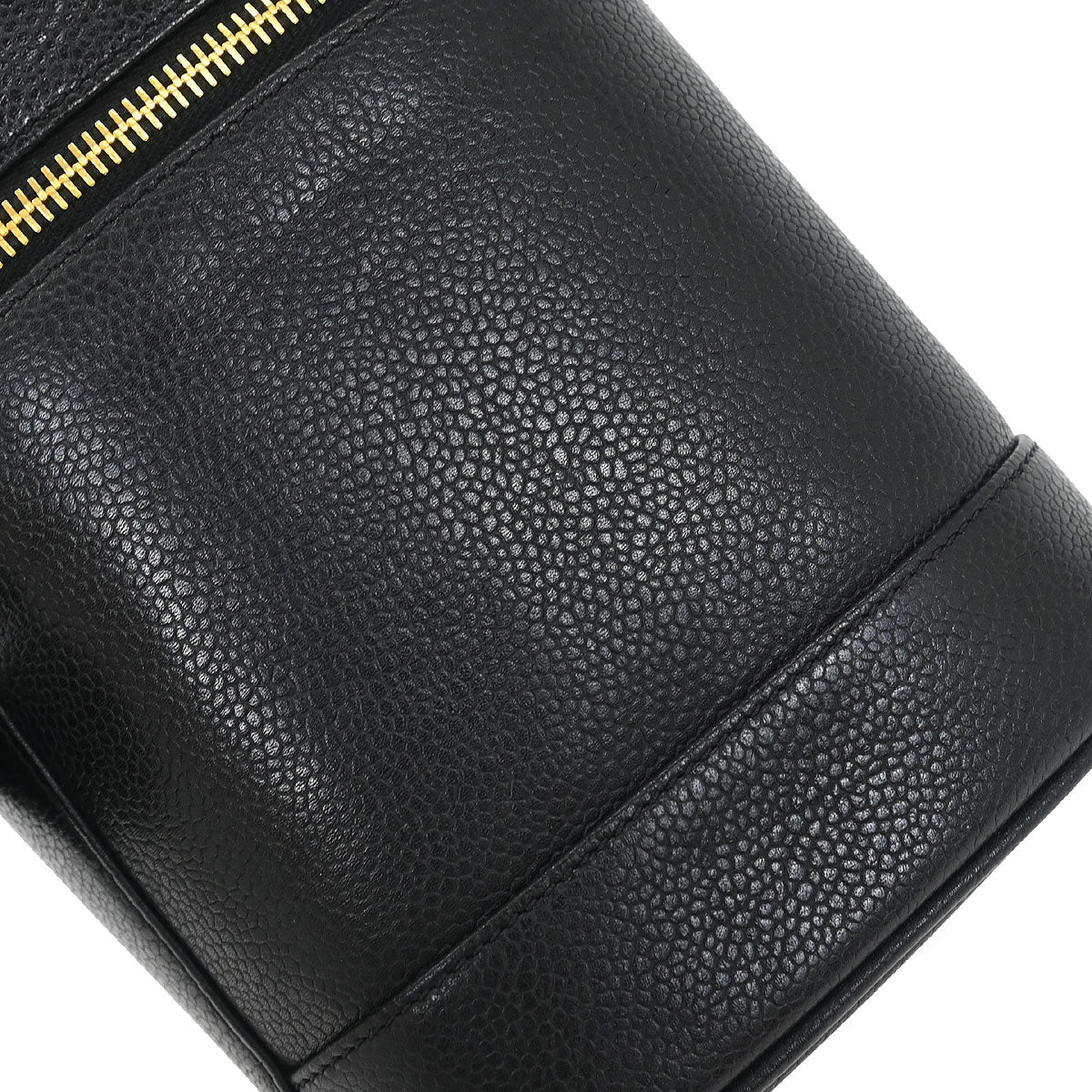 Chanel 1997-1999 Black Caviar Timeless Vanity Handbag - Image 3