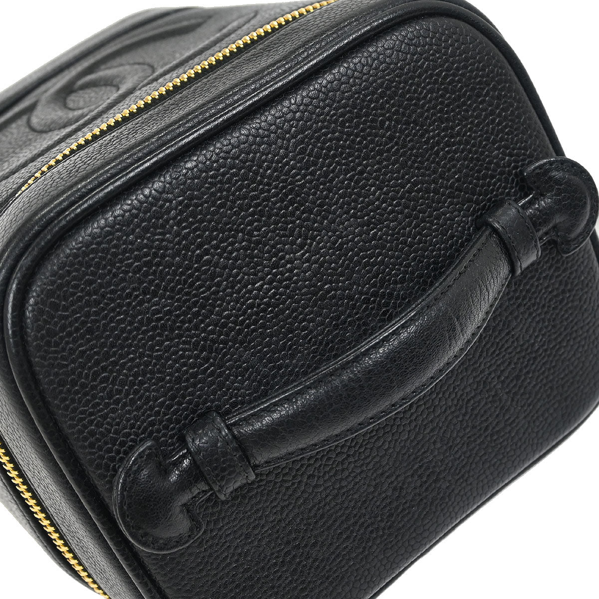 Chanel 1997-1999 Black Caviar Timeless Vanity Handbag - Image 4