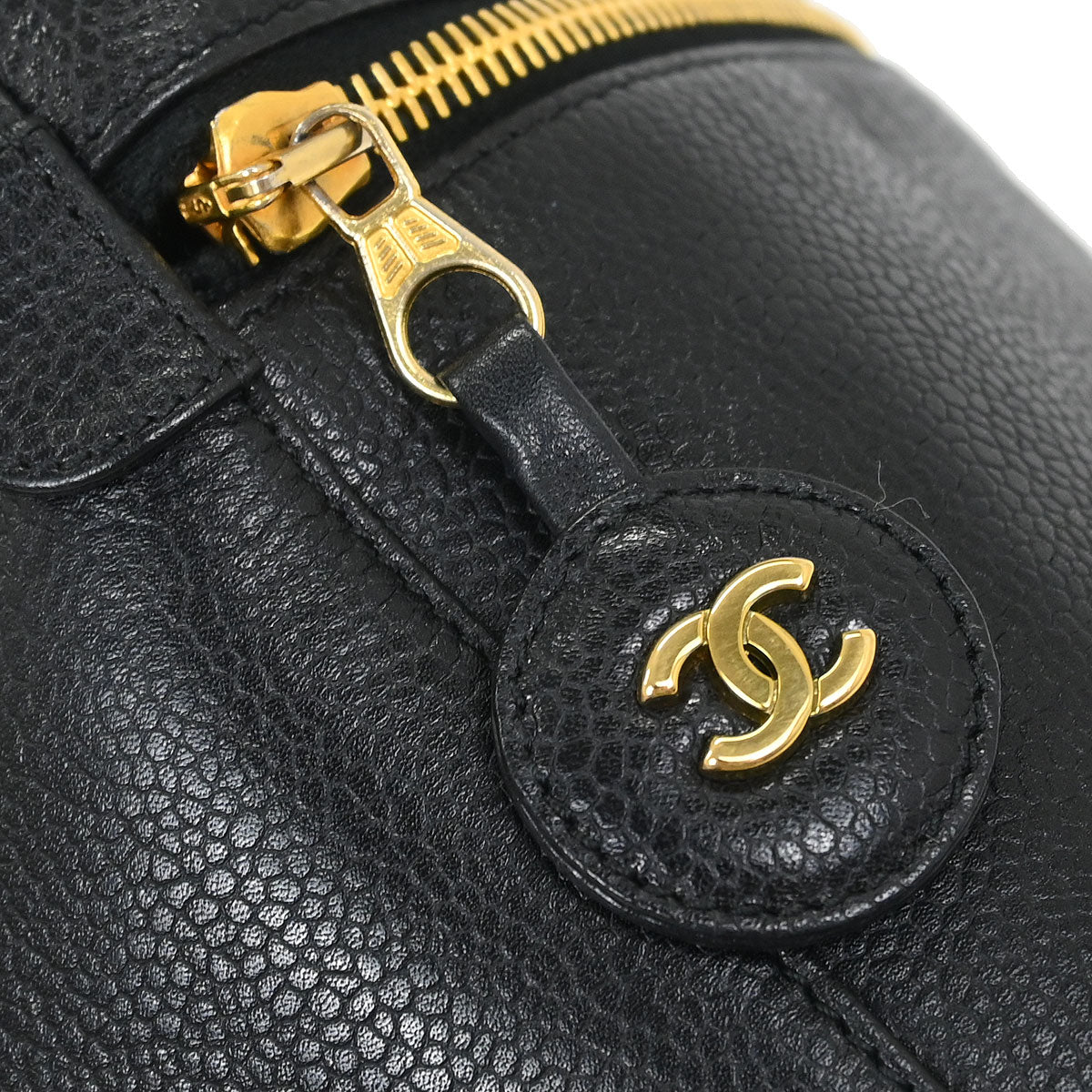 Chanel 1997-1999 Black Caviar Timeless Vanity Handbag - Image 5