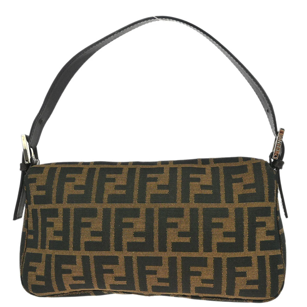 Fendi Brown Canvas Zucca Baguette Handbag - Image 2
