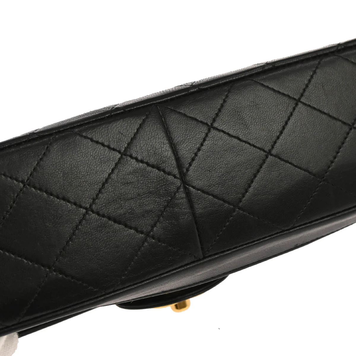 Chanel 1989-1991 Black Lambskin Shoulder Bag - Image 4