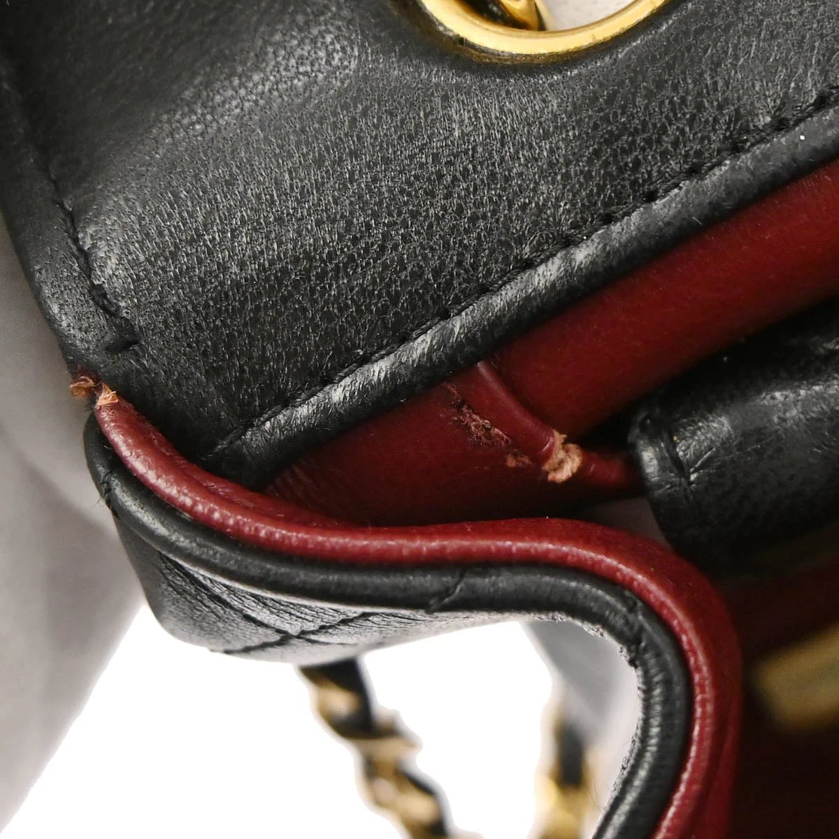 Chanel 1989-1991 Black Lambskin Shoulder Bag - Image 7